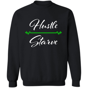 Hustle over Starve Crewneck Pullover Sweatshirt  8 oz.