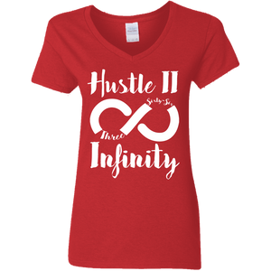 Hustle II Infinity Gildan Ladies' 5.3 oz. V-Neck T-Shirt