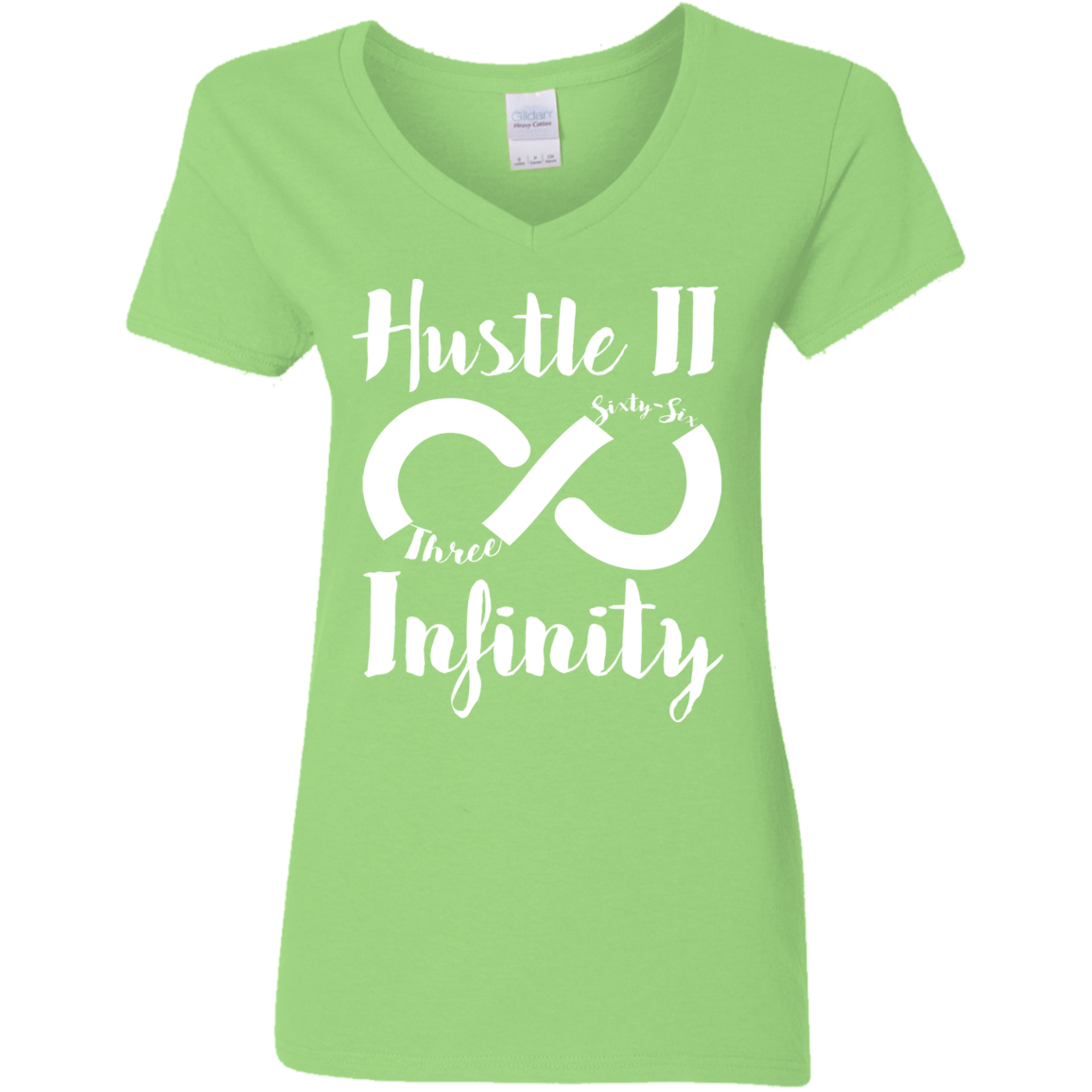 Hustle II Infinity Gildan Ladies' 5.3 oz. V-Neck T-Shirt