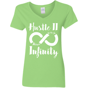 Hustle II Infinity Gildan Ladies' 5.3 oz. V-Neck T-Shirt