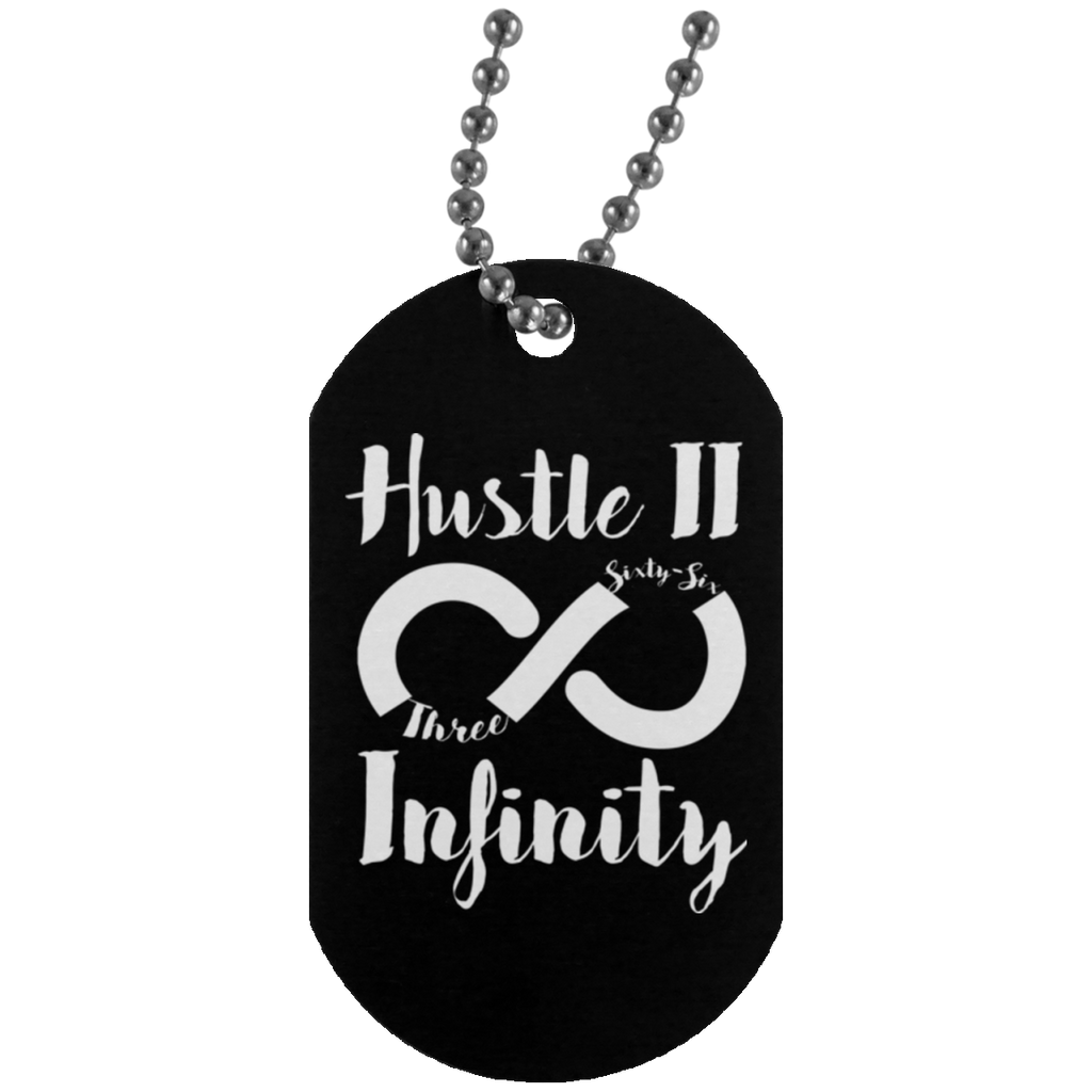 Hustle II Infinity Silver Dog Tag