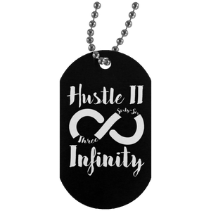 Hustle II Infinity Silver Dog Tag