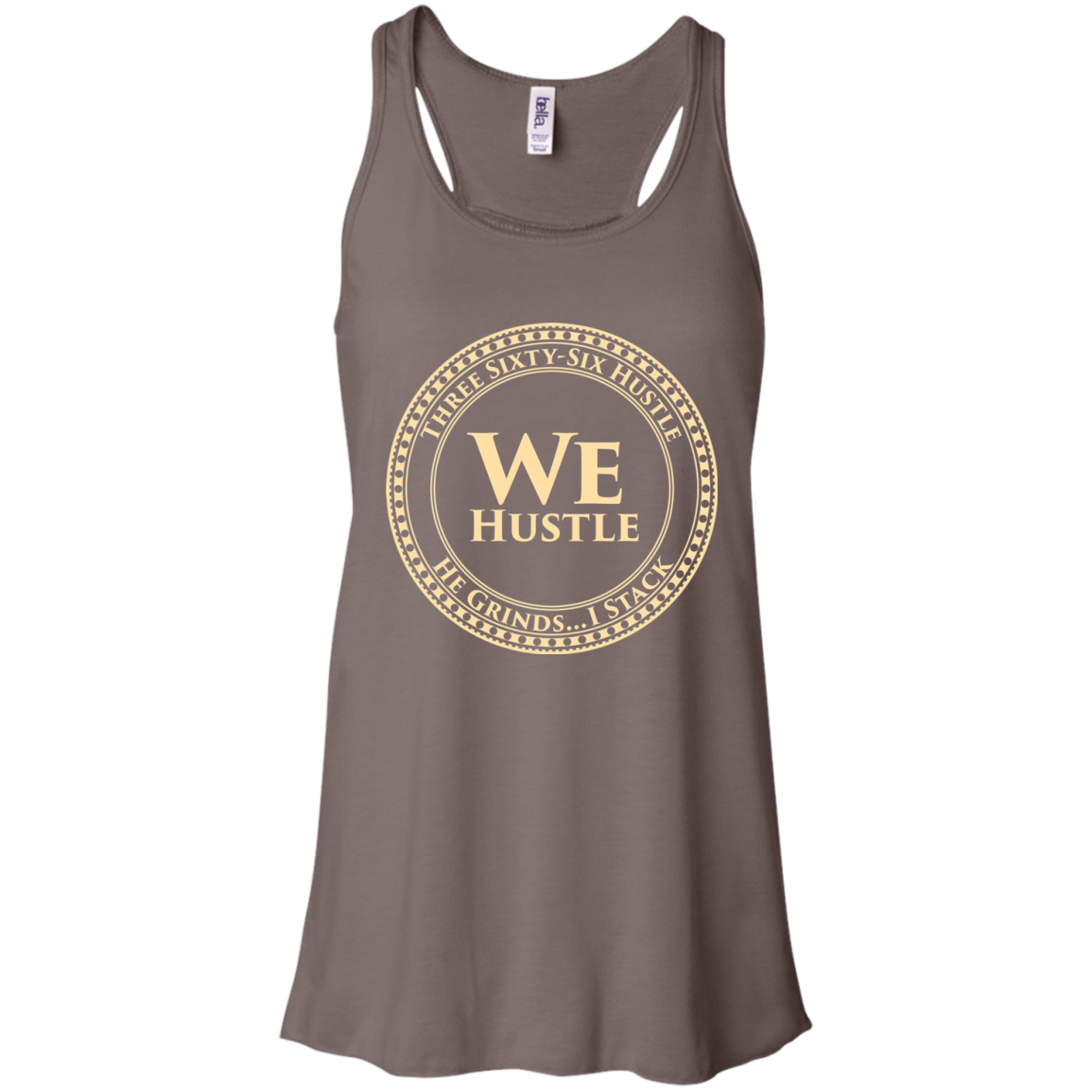 We Hustle Bella + Canvas Flowy Racerback Tank