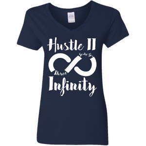 Hustle II Infinity Gildan Ladies' 5.3 oz. V-Neck T-Shirt