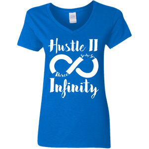 Hustle II Infinity Gildan Ladies' 5.3 oz. V-Neck T-Shirt