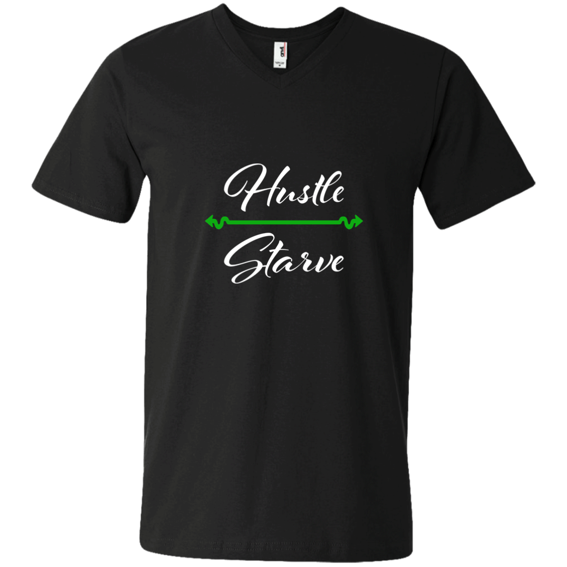 Hustle over Starve Men's Printed V-Neck T-Shirt