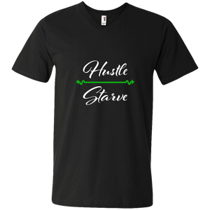Hustle over Starve Men's Printed V-Neck T-Shirt