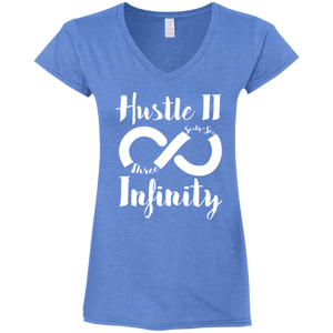 Hustle II Infinity Gildan Ladies' Fitted Softstyle 4.5 oz V-Neck T-Shirt
