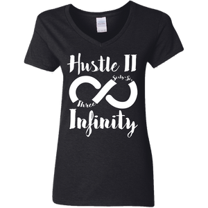 Hustle II Infinity Gildan Ladies' 5.3 oz. V-Neck T-Shirt